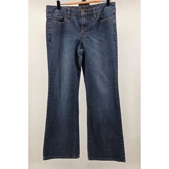 Tommy Hilfiger Denim - Tommy Hilfiger Bootcut Jeans Womens 10/12 Blue Denim Stretch Minimalist Indie